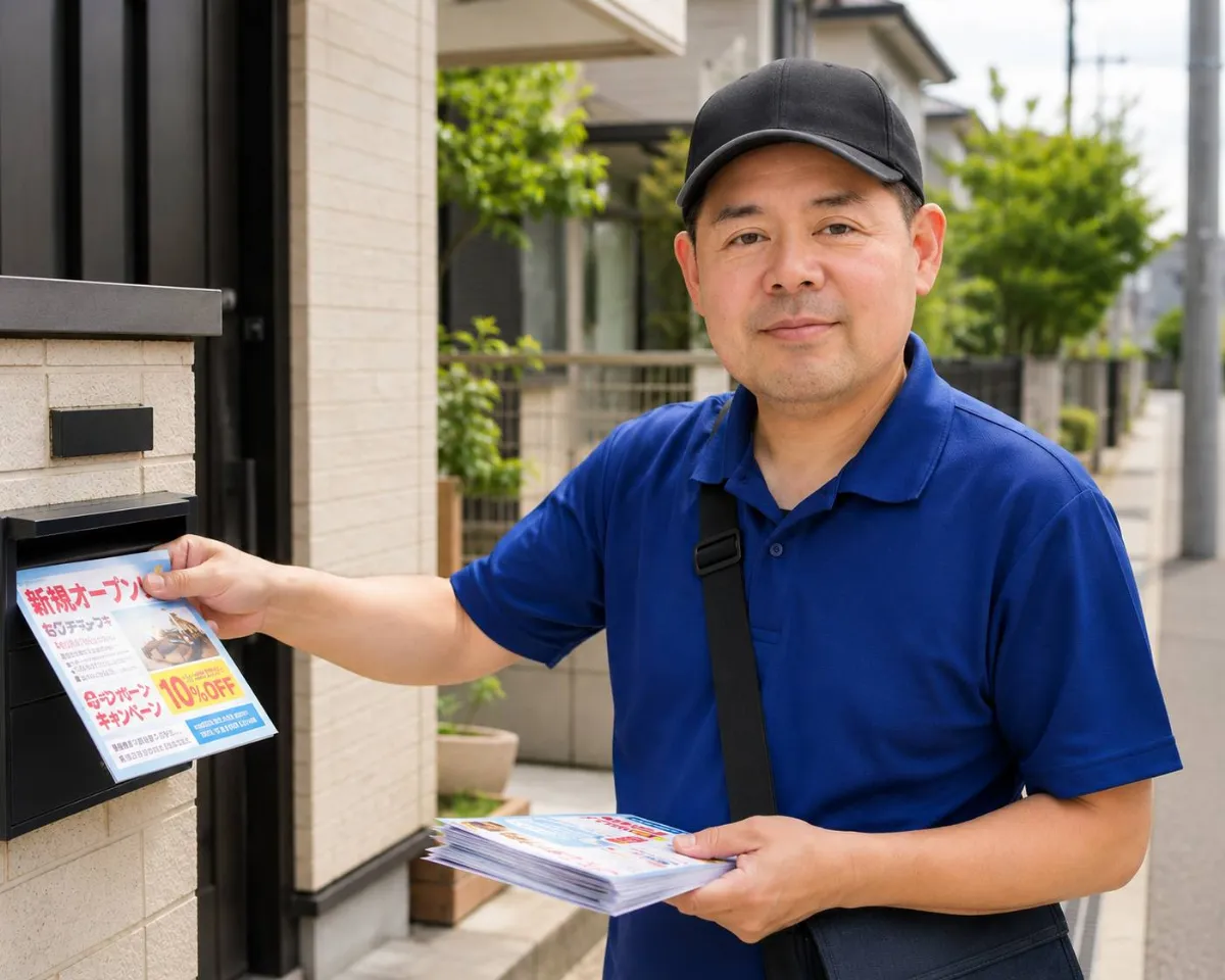 住宅への投函の様子